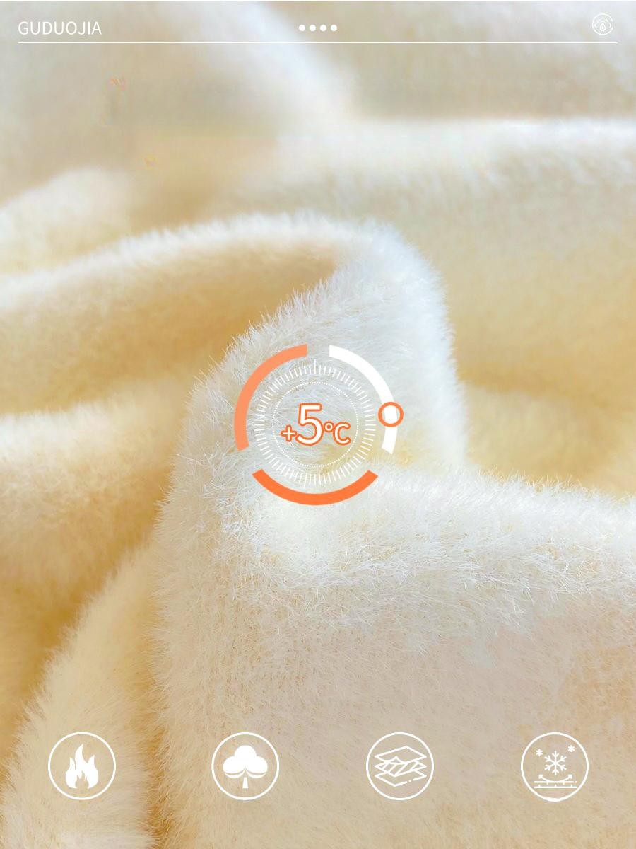 Women’s Turtleneck Sweater Winter 2026 Retro Velvet Lined Thick Warm Pullover