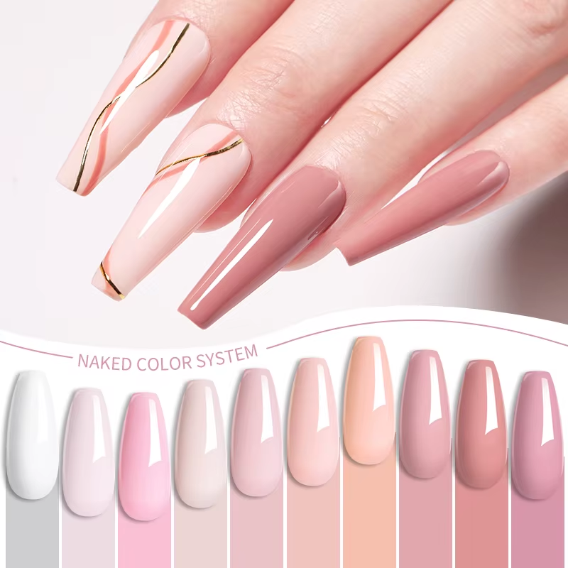 LILYCUTE 6Pcs 7ml Bright Pink UV/LED Gel Polish Set Semi Permanent Nail Art Kit