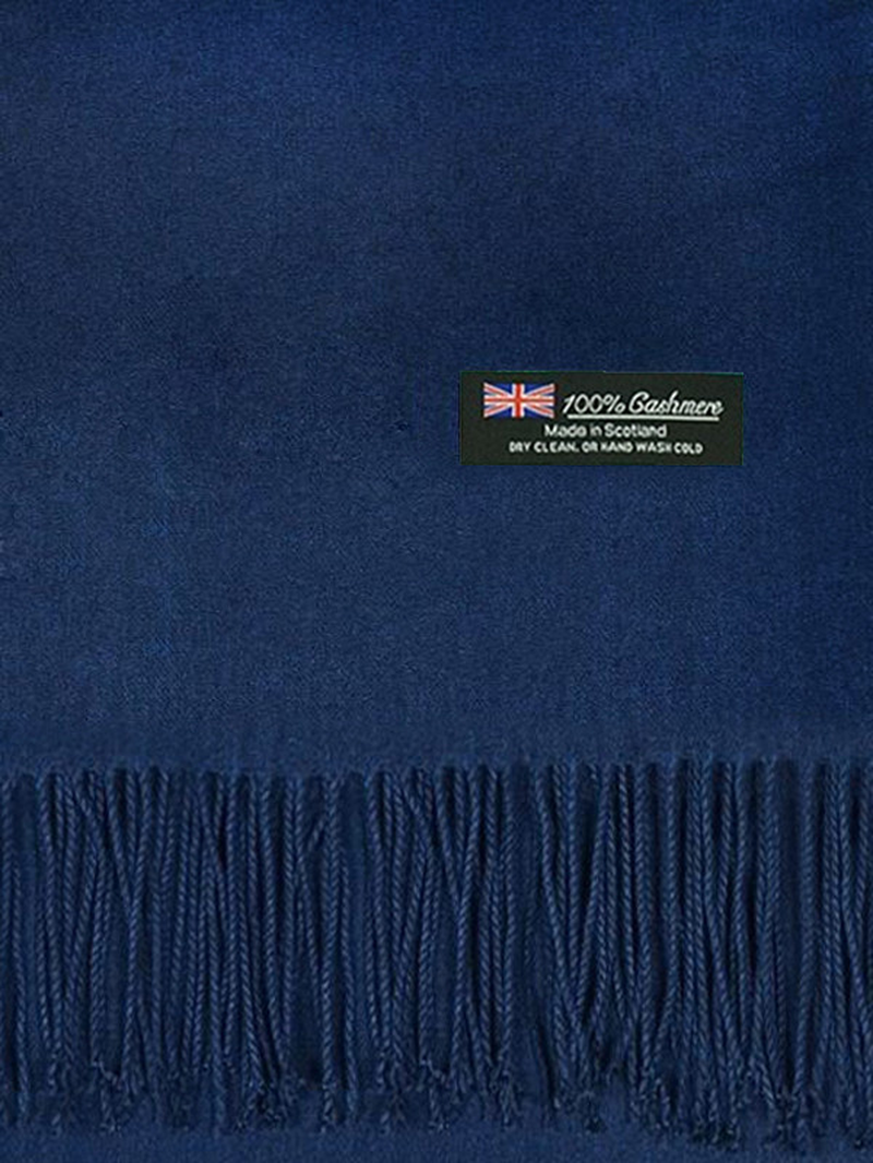 Unisex Oversized 100% Cashmere Blanket Shawl Wrap Scottish Wool Solid Scarf Warm