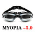 Adult Myopia Swimming Goggles Waterproof Anti-Fog Optical Swim Glasses