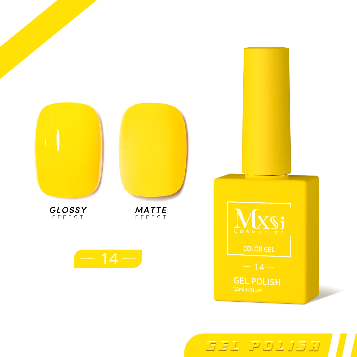 MXSI 15ml Gel Nail Polish Neon & Nude Colors UV/LED Long-Lasting Varnish Makeup