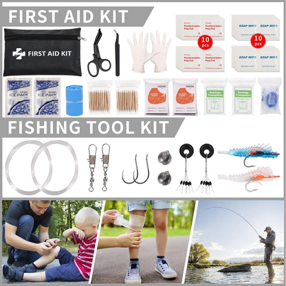 142PCS Survival Kit – Professional Camping & Outdoor Emergency Gear ,Molle Pouch