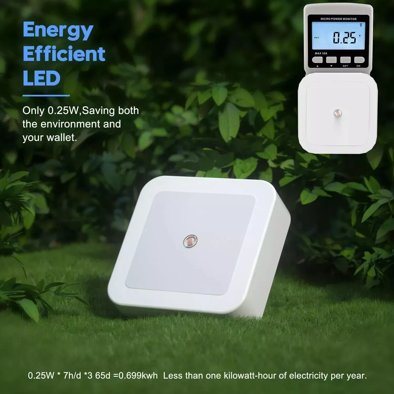 6 Pack LED Night Light Plug-In Dusk to Dawn Sensor Lamp for Bedroom, Kitchen