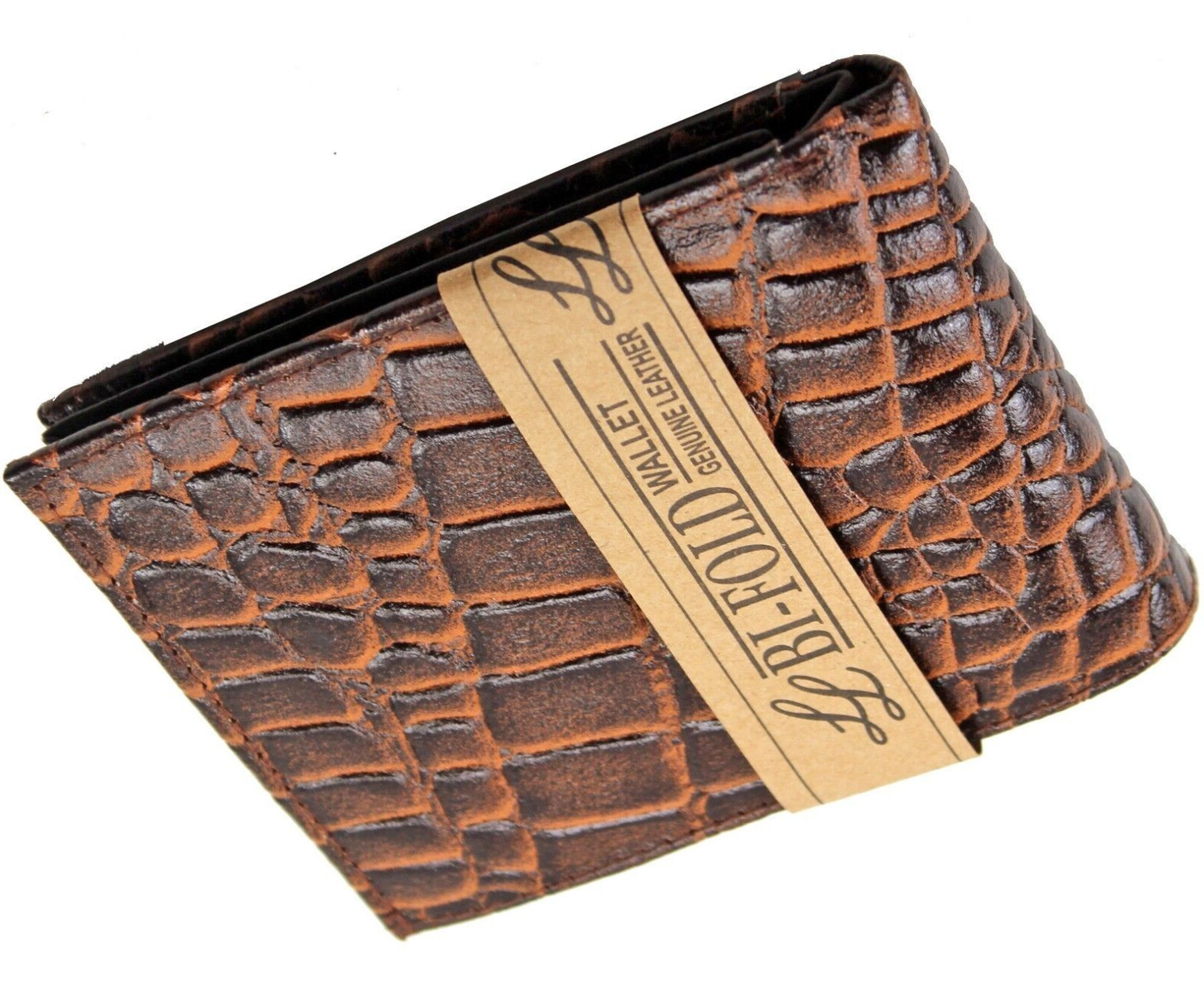 New Men’s Genuine Leather Bifold Wallet | ID Window & Credit Card Holder Purse