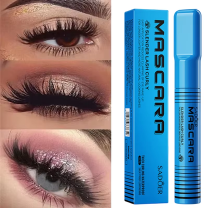 5D Waterproof Mascara Black Silk Fiber Lengthening Thick Curl Makeup Eyelash
