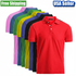 Men’s Casual Cotton Dri-Fit Polo Top Short Sleeve Sport & Golf Jersey Shirt