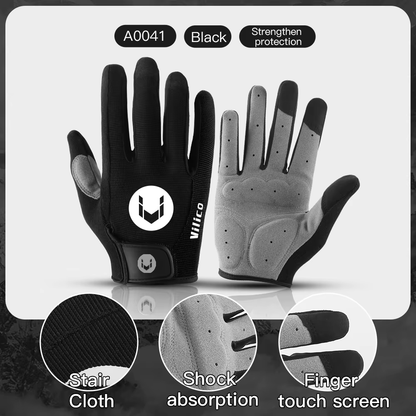 Winter MTB Cycling Gloves Men Touchscreen Long Finger Shockproof Non-Slip Warm