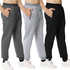 Men’s Sweatpants Joggers Track Pants Side Zipper Pockets Elastic Waist Gym