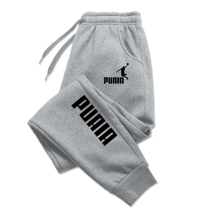 PUAIA Print Men’s Sport Joggers Autumn Winter Loose Fit Fitness Street Pants