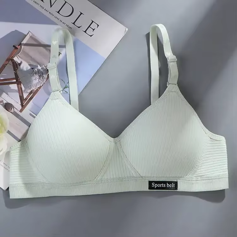Comfort Cotton Wireless Bra Women AB Cup V-Bra Upward Shaping Underwear