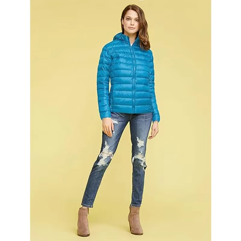 Women’s 90% White Duck Down Jacket – Lightweight Hiking & Climbing Coat, Warm