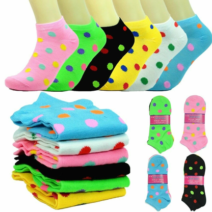Women 6-12 Pairs Cotton Socks – Low Cut, Quarter & Ankle, Assorted , Size 9-11