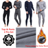 Men’s Winter Thermal Long Johns Set – Fleece 100% Cotton Top & Bottom Underwear