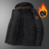 Men’s Winter Cotton Jacket with Detachable Hood, Stand Collar Outdoor Coat