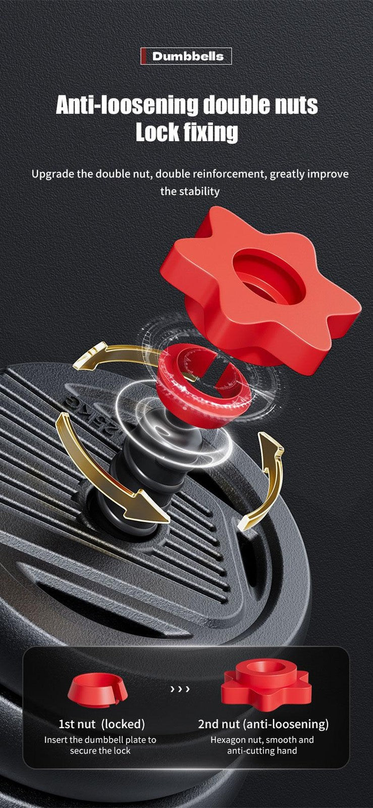 4-in-1 Adjustable Dumbbell Set 22lb – Multi-Function Home Gym Weight Equipment