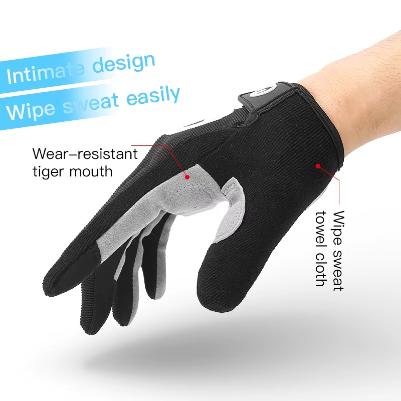 Winter MTB Cycling Gloves Men Touchscreen Long Finger Shockproof Non-Slip Warm