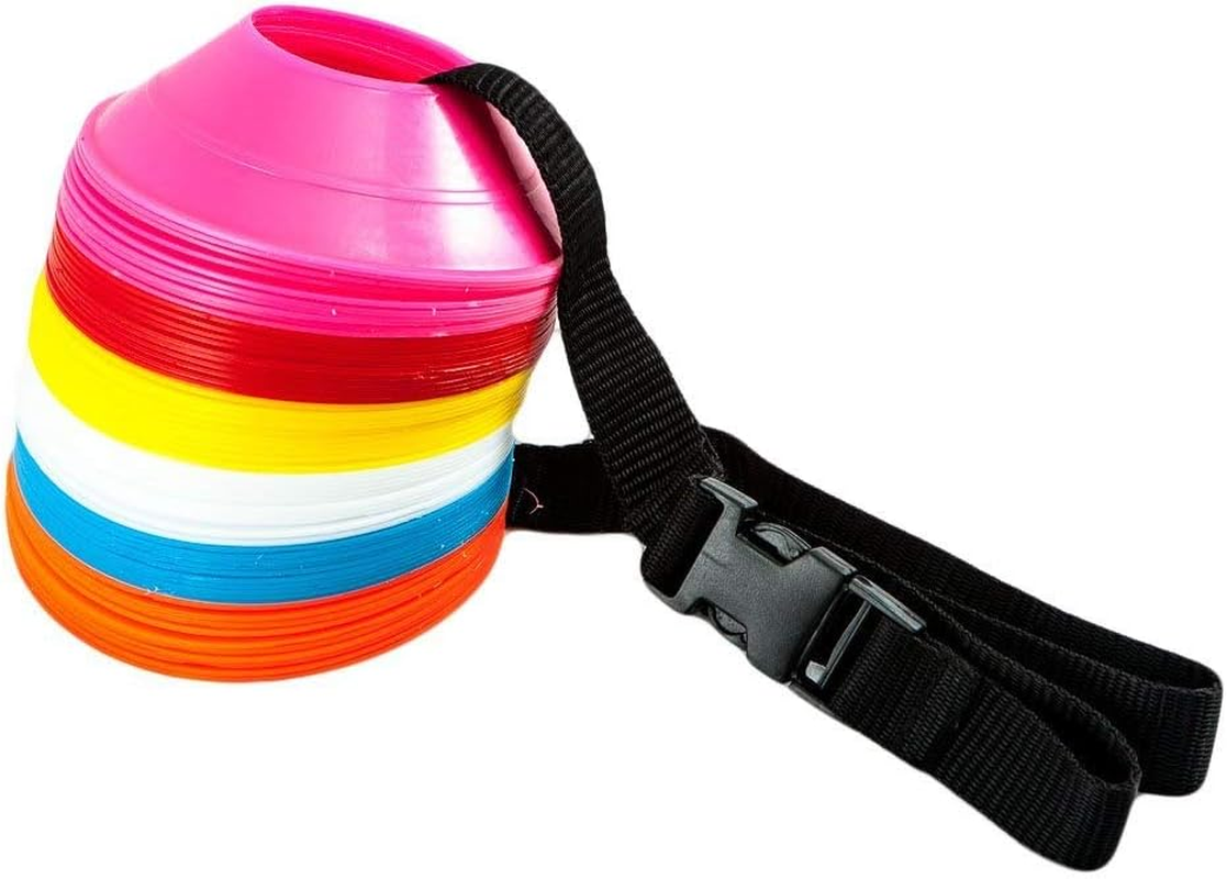 Mini Soccer Cones Set – Agility Training Disc Markers with Shoulder Strap