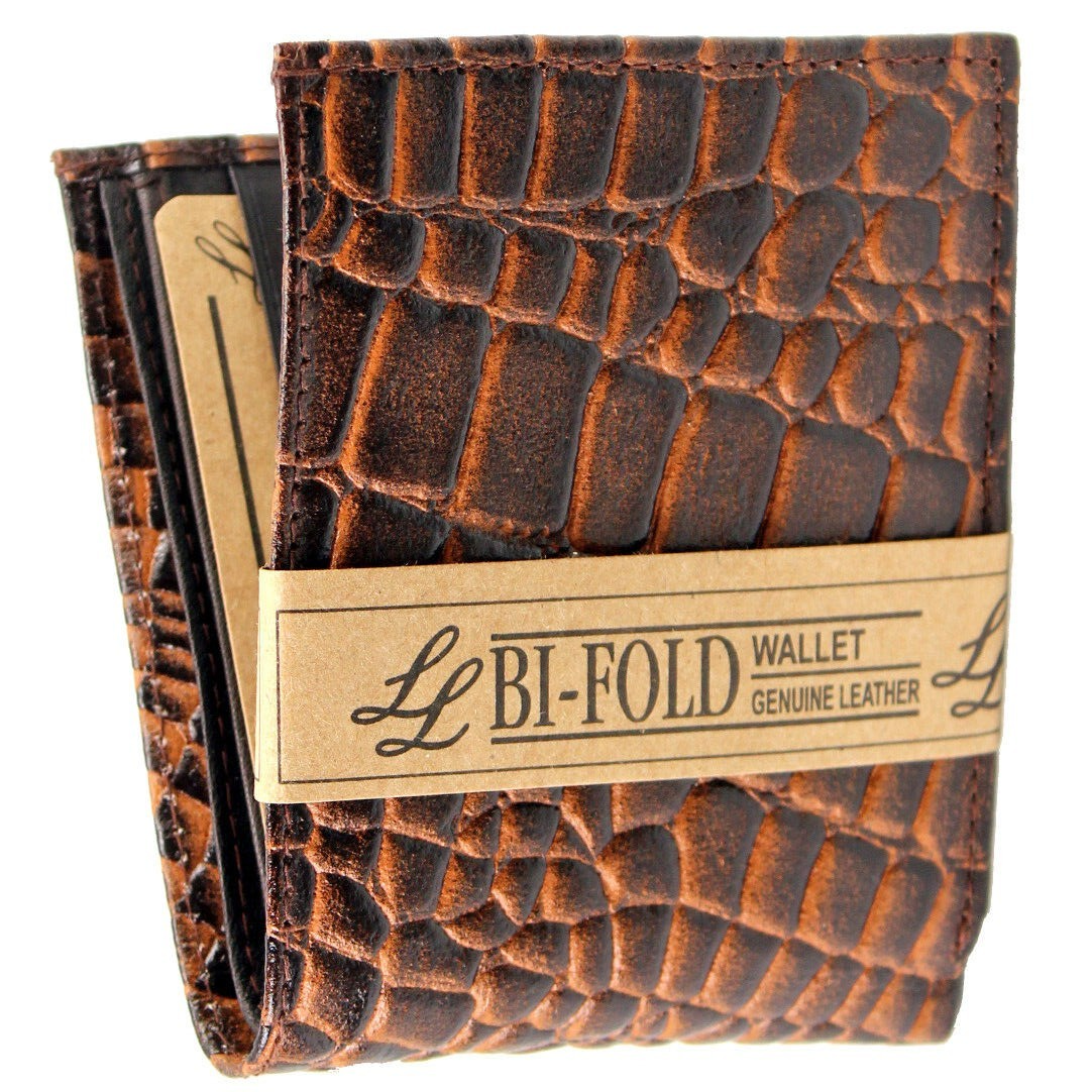 New Men’s Genuine Leather Bifold Wallet | ID Window & Credit Card Holder Purse