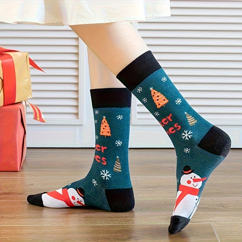 30 Pairs Christmas Cartoon Socks Set – Fun Holiday Warm Socks Gift for Men Women