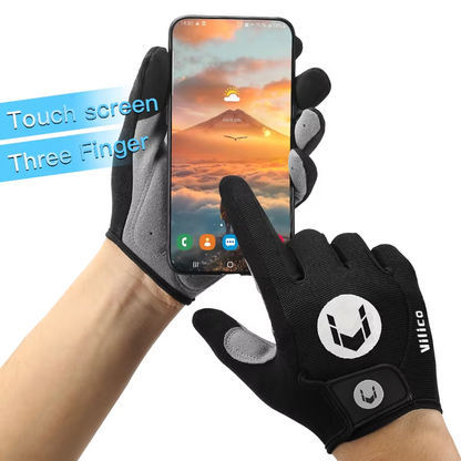 Winter MTB Cycling Gloves Men Touchscreen Long Finger Shockproof Non-Slip Warm