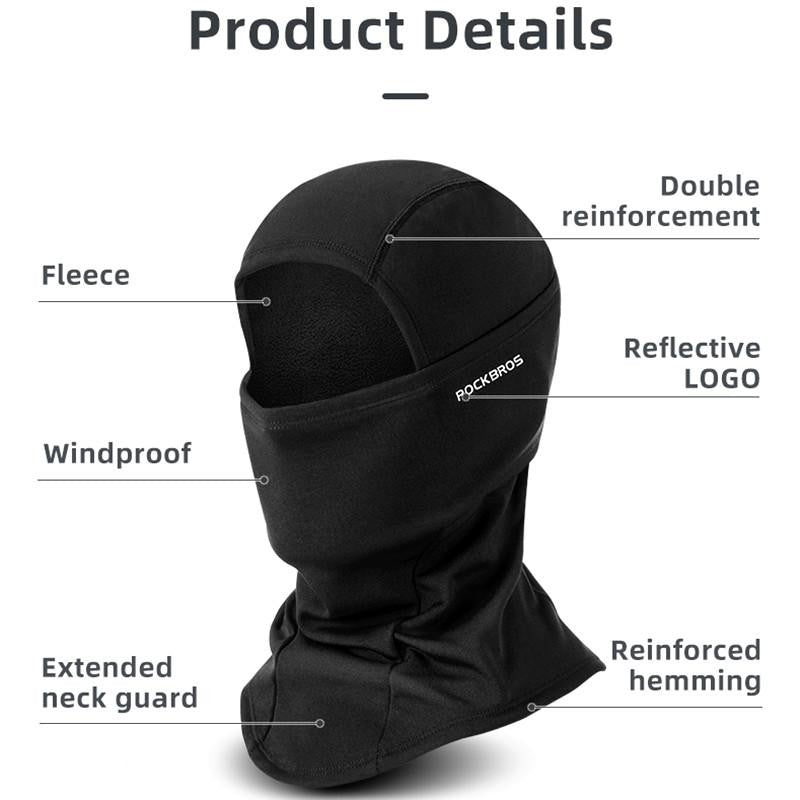 Rockbros Full Face Mask Warm Winter Scarf Balaclava Helmet Liner Fishing Skiing