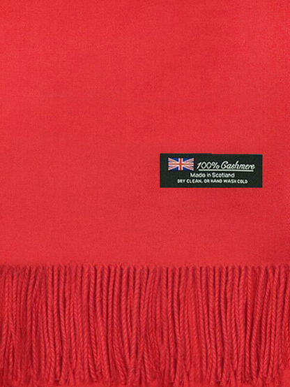 Unisex Oversized 100% Cashmere Blanket Shawl Wrap Scottish Wool Solid Scarf Warm