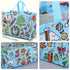 48PCS Christmas Reusable Grocery Tote Bags with Festive Holiday Designs Gift US