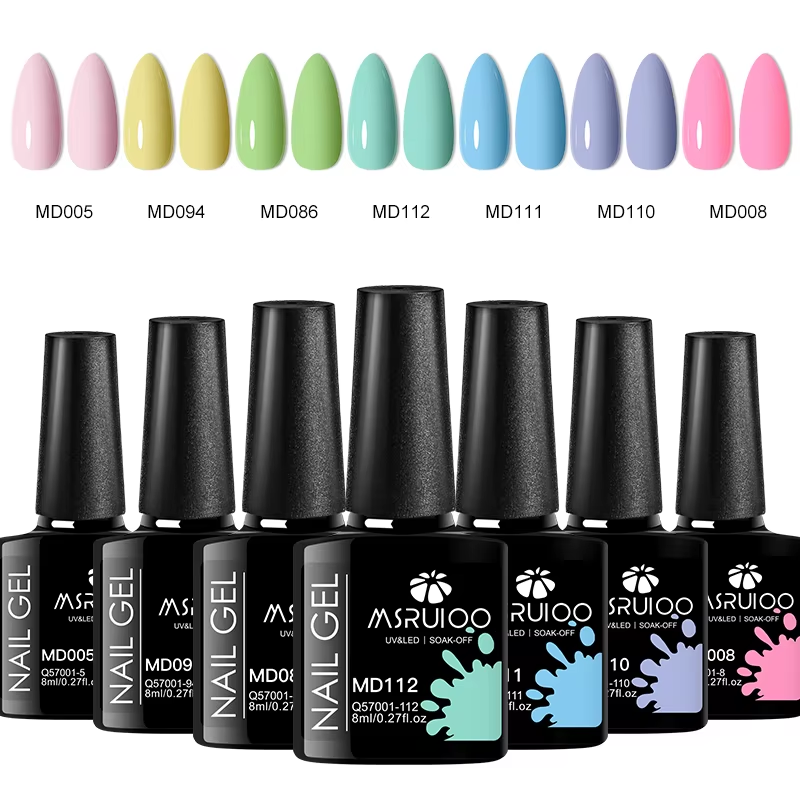 7Pcs UV Gel Nail Polish Set Soak Off Long Lasting DIY Manicure Painting Kit Pack