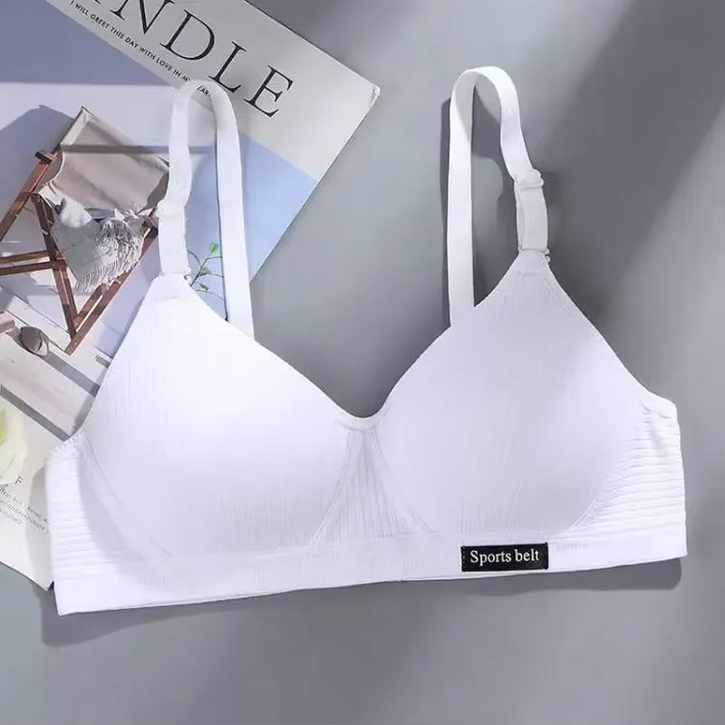 Comfort Cotton Wireless Bra Women AB Cup V-Bra Upward Shaping Underwear