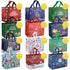 48PCS Christmas Reusable Grocery Tote Bags with Festive Holiday Designs Gift US