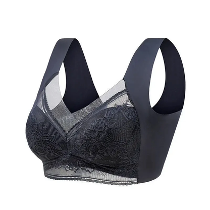 Women’s Lace V-Neck Full Cup Push Up Bra Seamless Breathable Lingerie Top