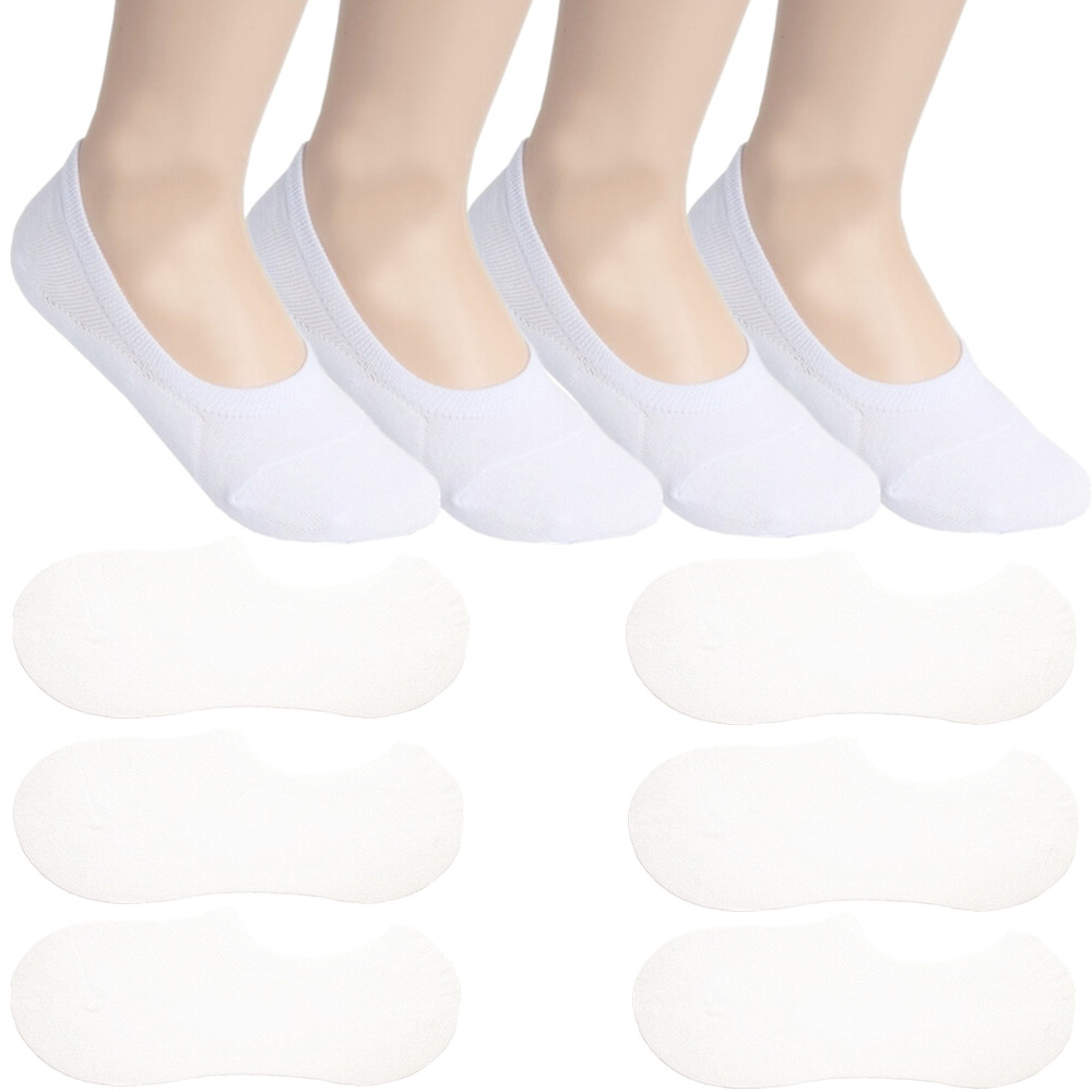 3-12 Pairs Women’s No-Show Ankle & Boat Liner Socks – Low Cut Cotton Size 9-11