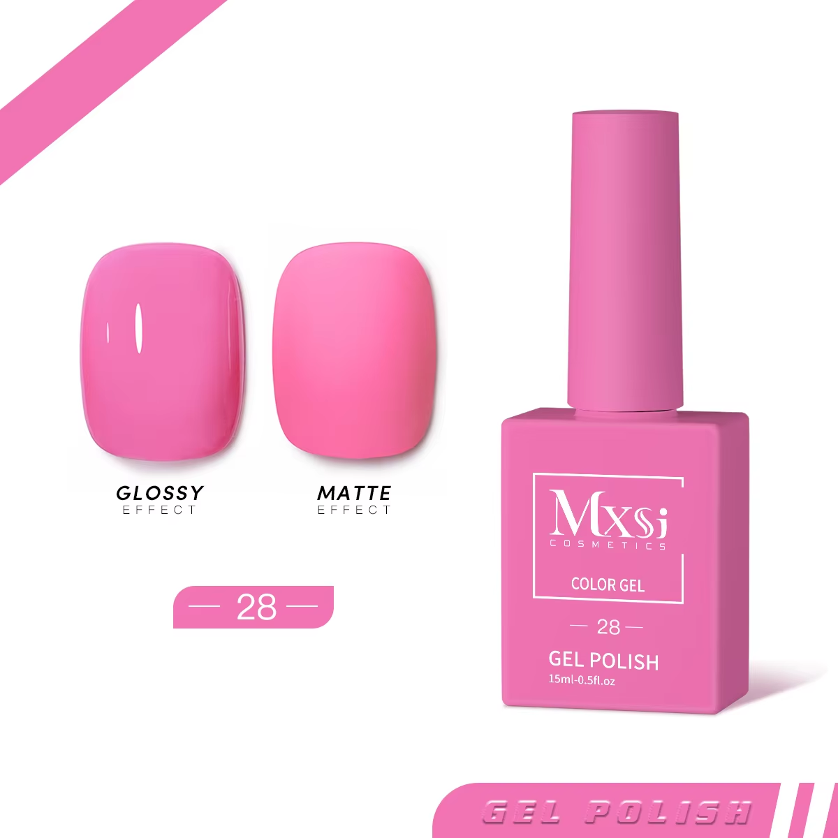 MXSI 15ml Gel Nail Polish Neon & Nude Colors UV/LED Long-Lasting Varnish Makeup