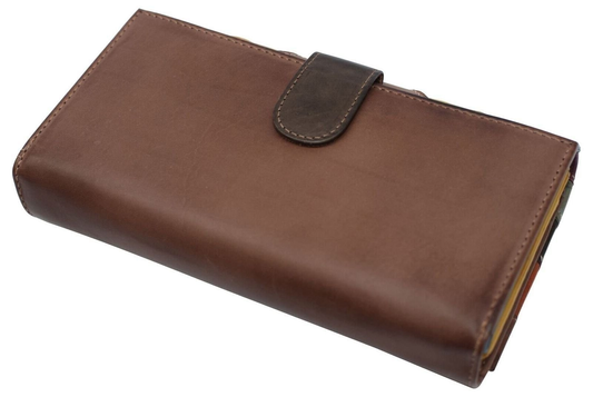 Women’s RFID Blocking Genuine Leather Wallet Large Capacity Card & Phone Holder