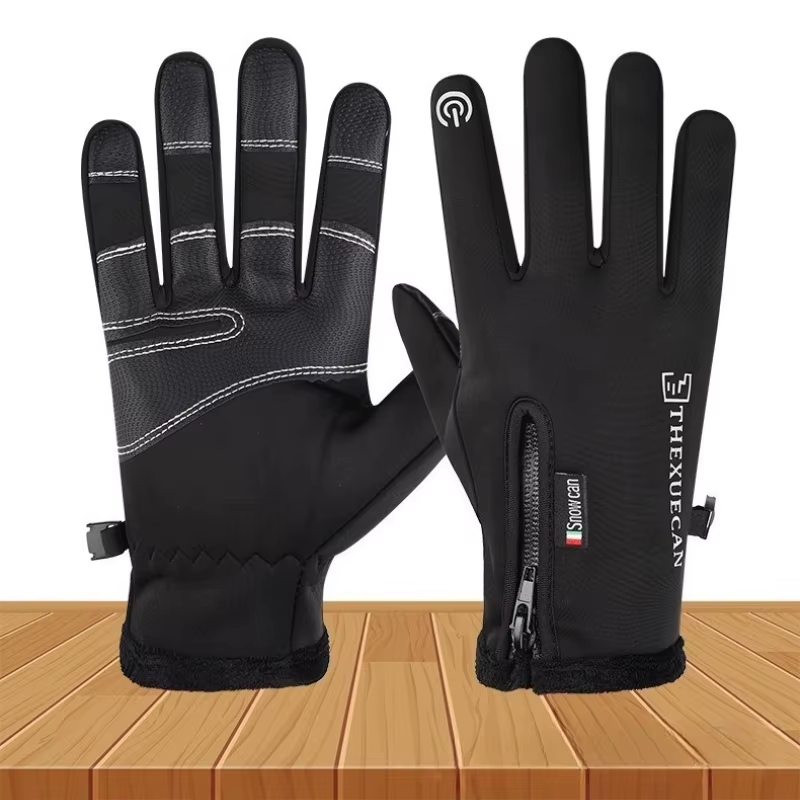Winter Motorcycle Gloves Waterproof Touchscreen Thermal Fleece Non-Slip Riding