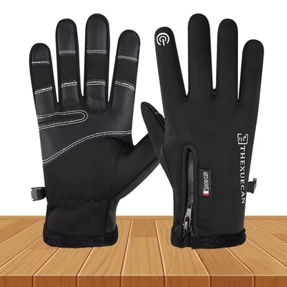 Winter Motorcycle Gloves Waterproof Touchscreen Thermal Fleece Non-Slip Riding