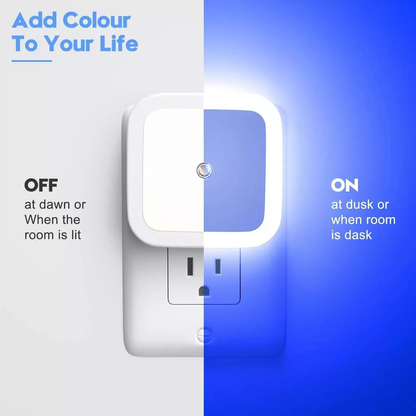 6 Pack LED Night Light Plug-In Dusk to Dawn Sensor Lamp for Bedroom, Kitchen