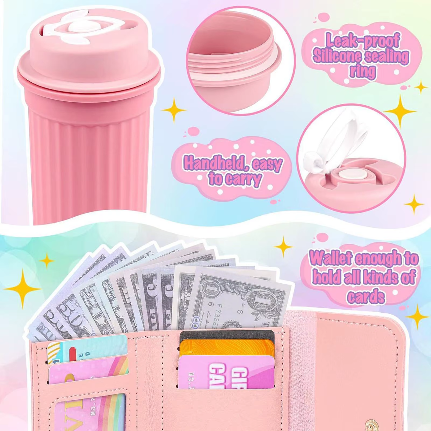 Girls Pretend Play Purse & Makeup Toy Set – Princess Accessories Gift Kit