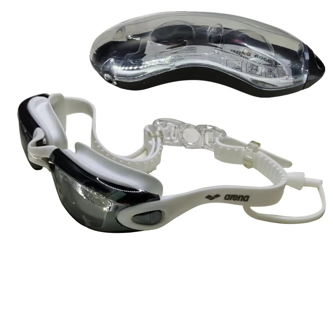 Pro Adult Anti-Fog Swimming Goggles with Earplugs, Leak-Proof UV Eyewear