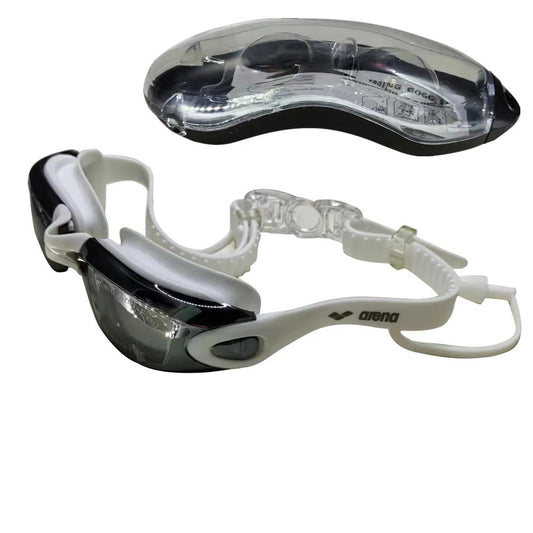 Pro Adult Anti-Fog Swimming Goggles with Earplugs, Leak-Proof UV Eyewear