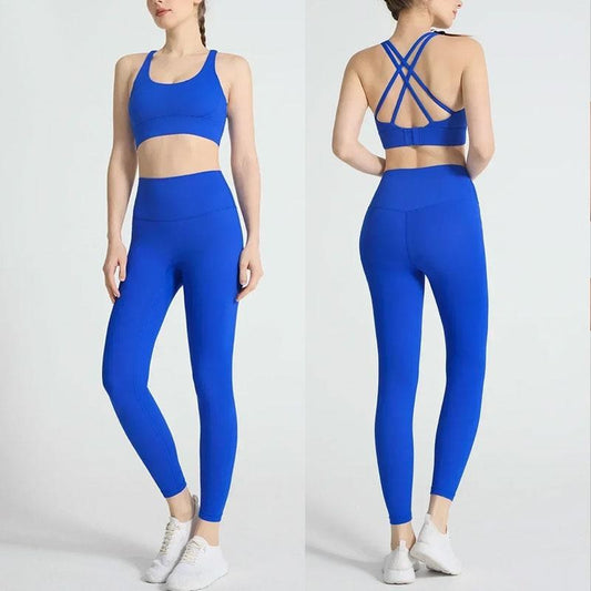2 Piece Yoga Clothes Women’s Tracksuit Athletic Pilates Fitness Gym Wear Set