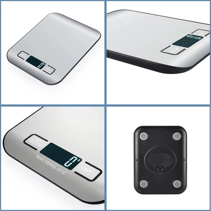 Stainless Steel Digital Kitchen Scale High-Precision Food & Jewelry Weighing