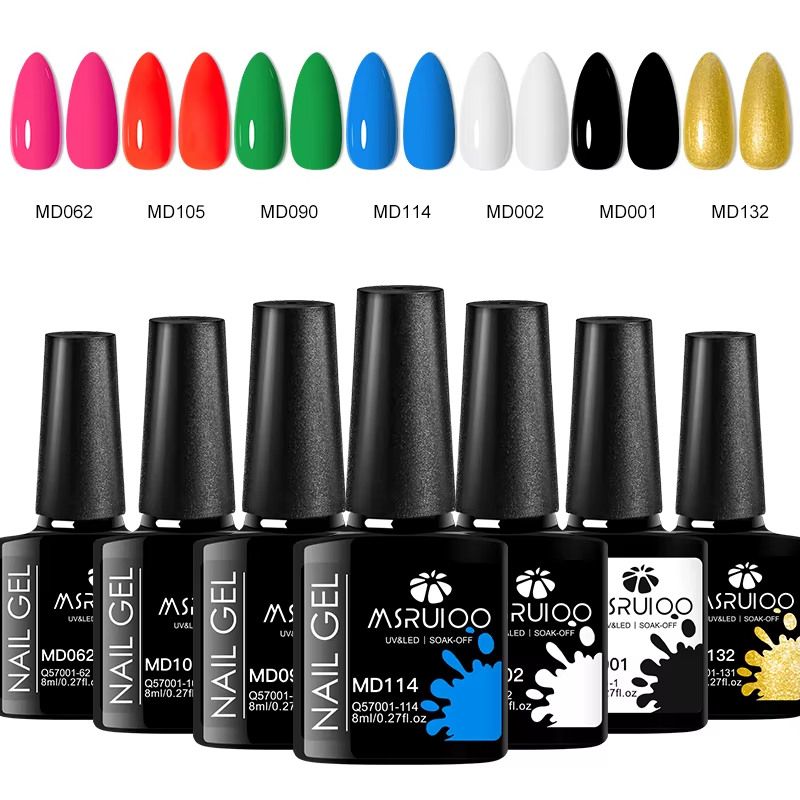 7Pcs UV Gel Nail Polish Set Soak Off Long Lasting DIY Manicure Painting Kit Pack
