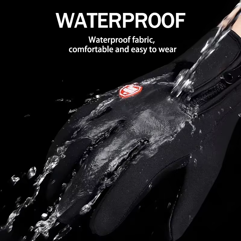 Winter Touchscreen Cycling Gloves Men Women Warm Anti-Slip Outdoor Sports