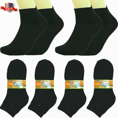 Women 6-12 Pairs Cotton Socks – Low Cut, Quarter & Ankle, Assorted , Size 9-11