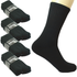 6 Pairs Men’s Black Cotton Crew Socks – Solid Sports, Athletic & Work Size 10-13