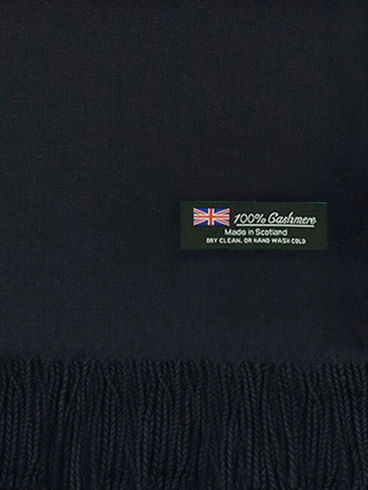 Unisex Oversized 100% Cashmere Blanket Shawl Wrap Scottish Wool Solid Scarf Warm