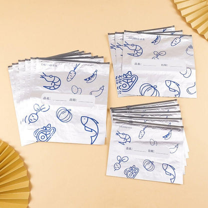 10PCS Aluminum Foil Zip Lock Food Storage Bags | Freezer Stand Up Kitchen Bags