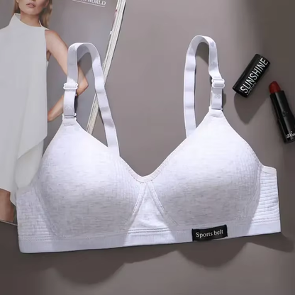 Comfort Cotton Wireless Bra Women AB Cup V-Bra Upward Shaping Underwear