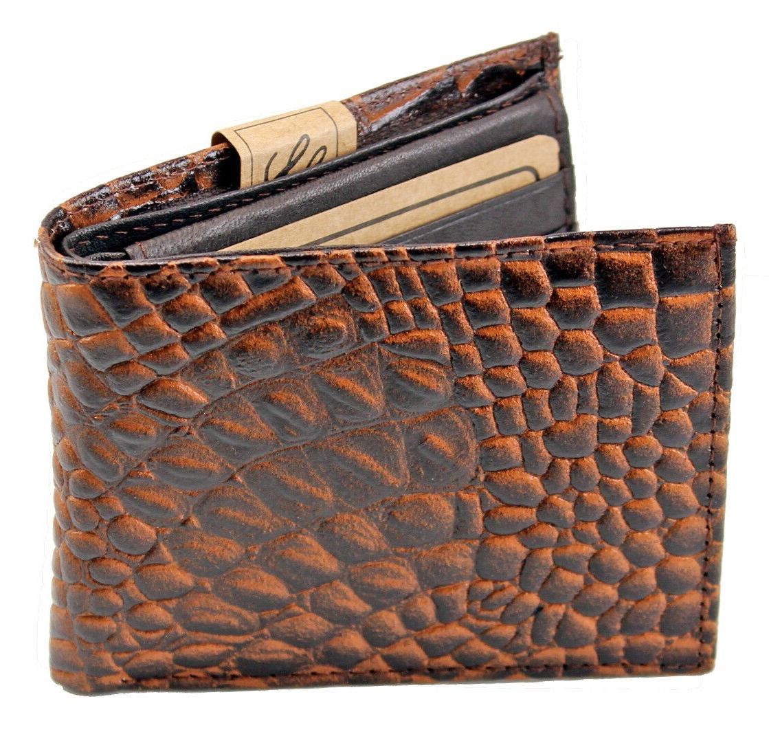 New Men’s Genuine Leather Bifold Wallet | ID Window & Credit Card Holder Purse